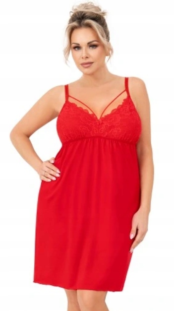 Donna Košile Sylvia Plus Ramínko Červená 4XL/48