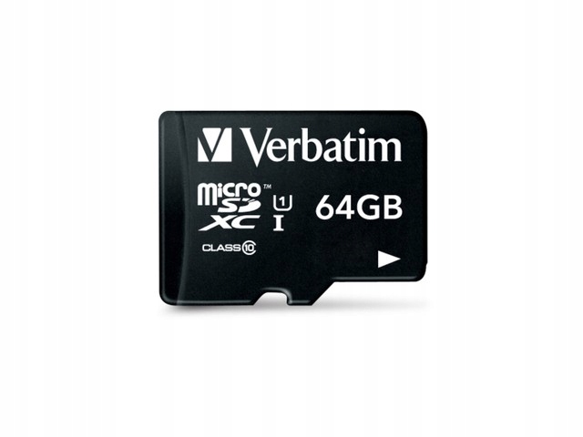 Karta pamięci Verbatim 64GB MicroSDXC Class 10 adapter
