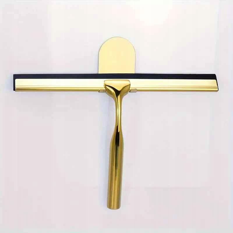 Ręczna ściągaczka do wody do kabin szyb i luster + uchwyt ZŁOTA GOLD Producent Brenor