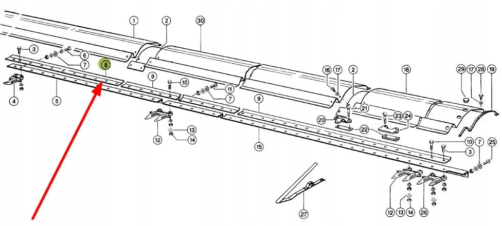 626230.2 Listwa kosy Producent części Claas