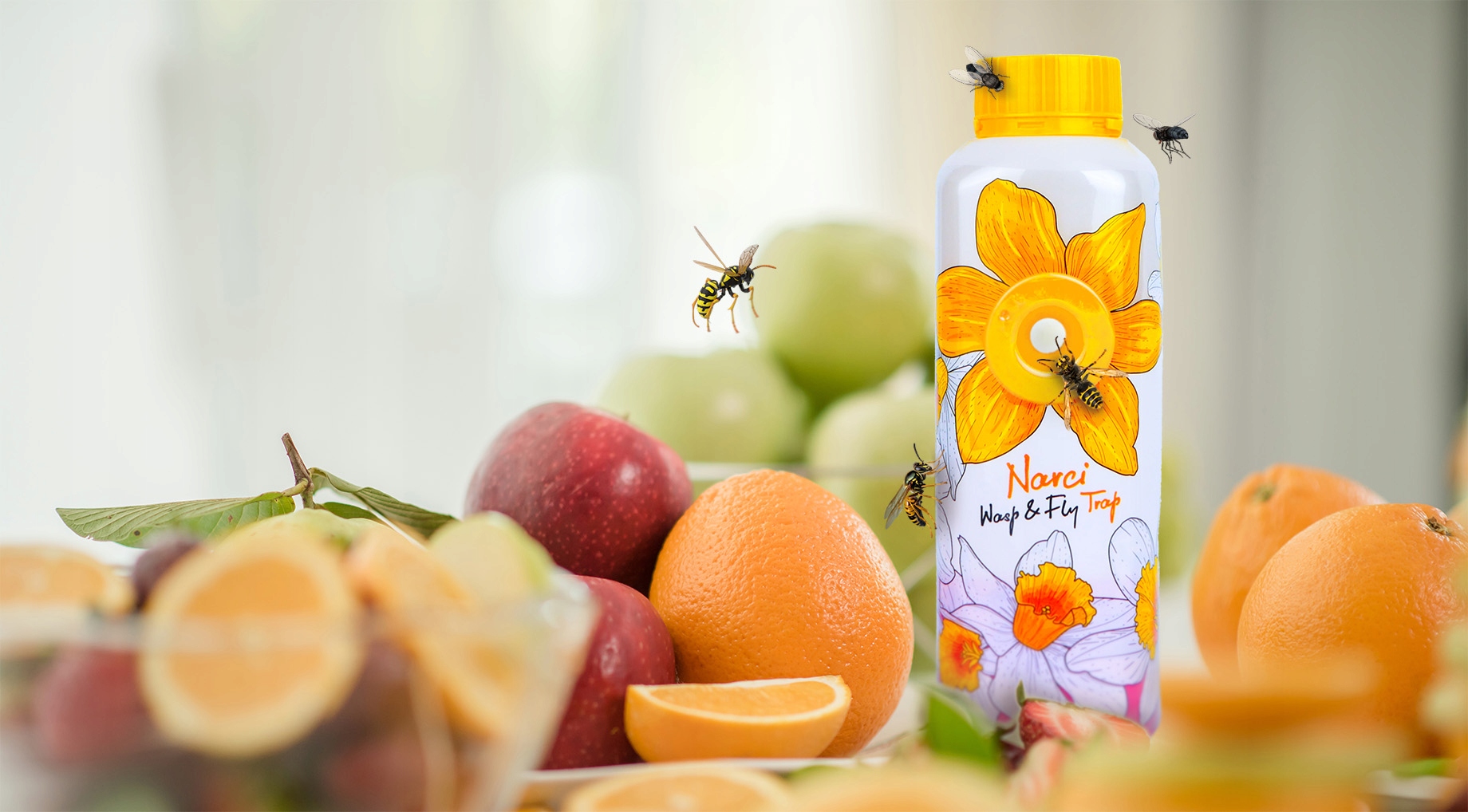 PUŁAPKA NA OSY DO WYŁAPYWANIA OS I MUCH SILNIE WABI NARCI WASP & FLY TRAP Zastosowanie przeciwko muchom osom