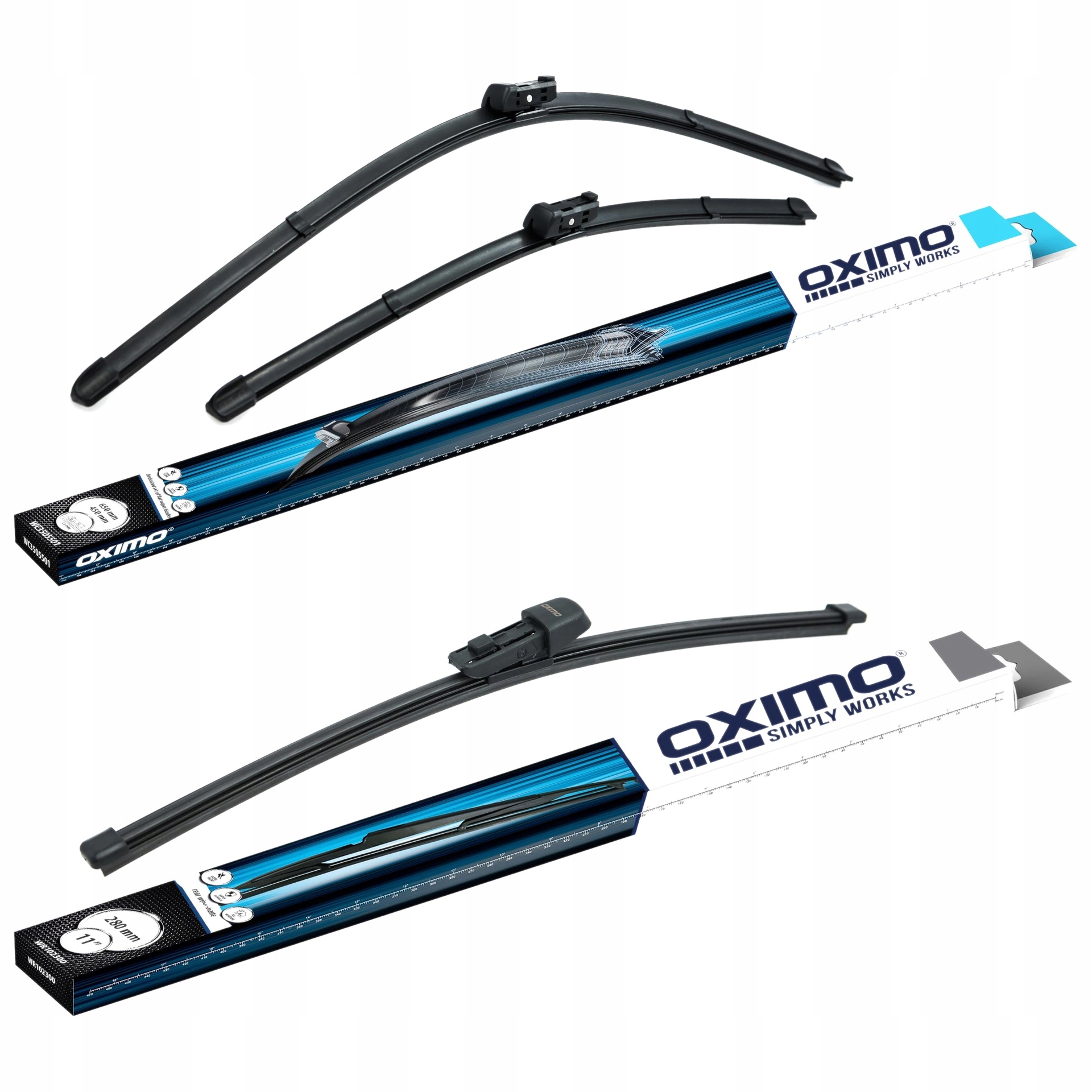 Wycieraczki do szyb Oximo Ford Focus III TurnierKOMBI 07.10-02.20 Przód+tył