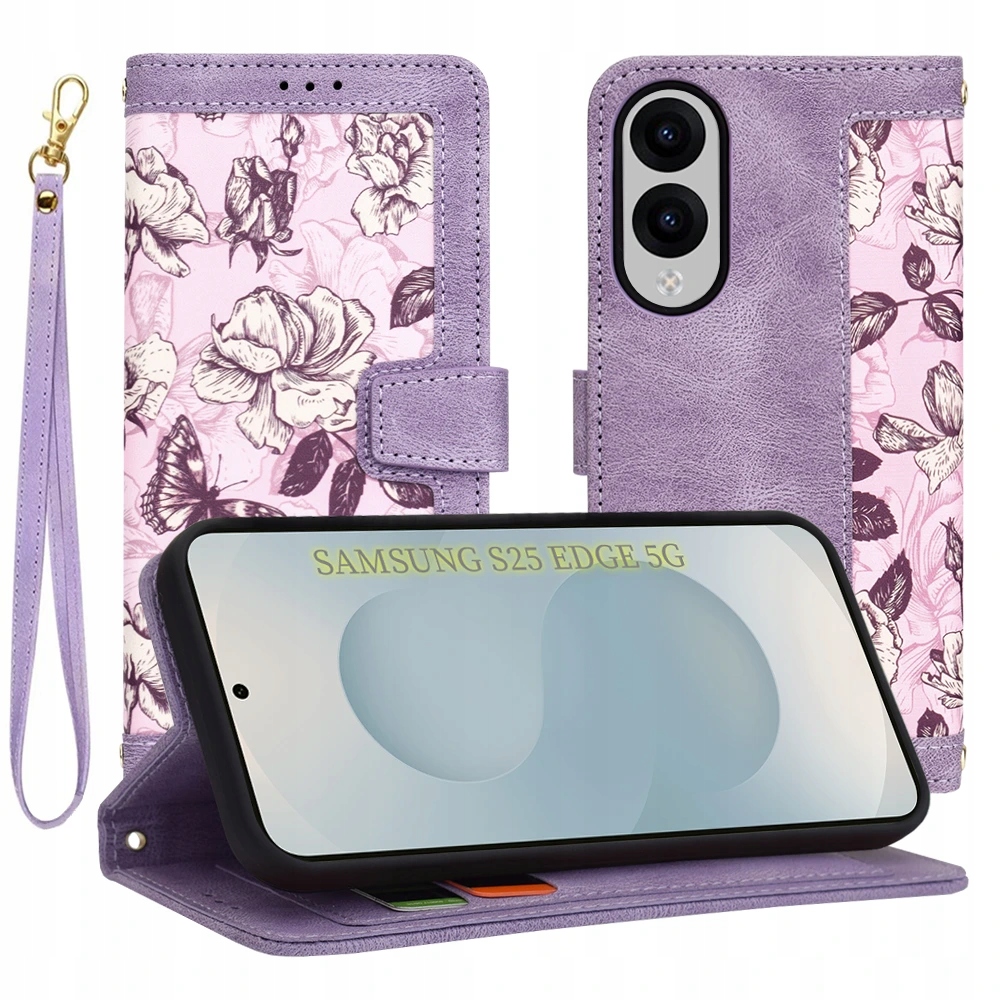 Etui Techsuit FlipCraft do Samsung Galaxy S25 Edge – Tajemniczy fiolet