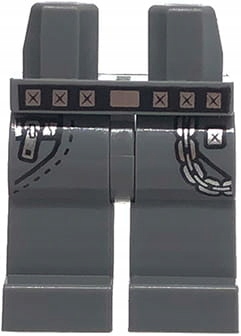 

Lego nogi nóżki figurki spodnie szare z paskiem