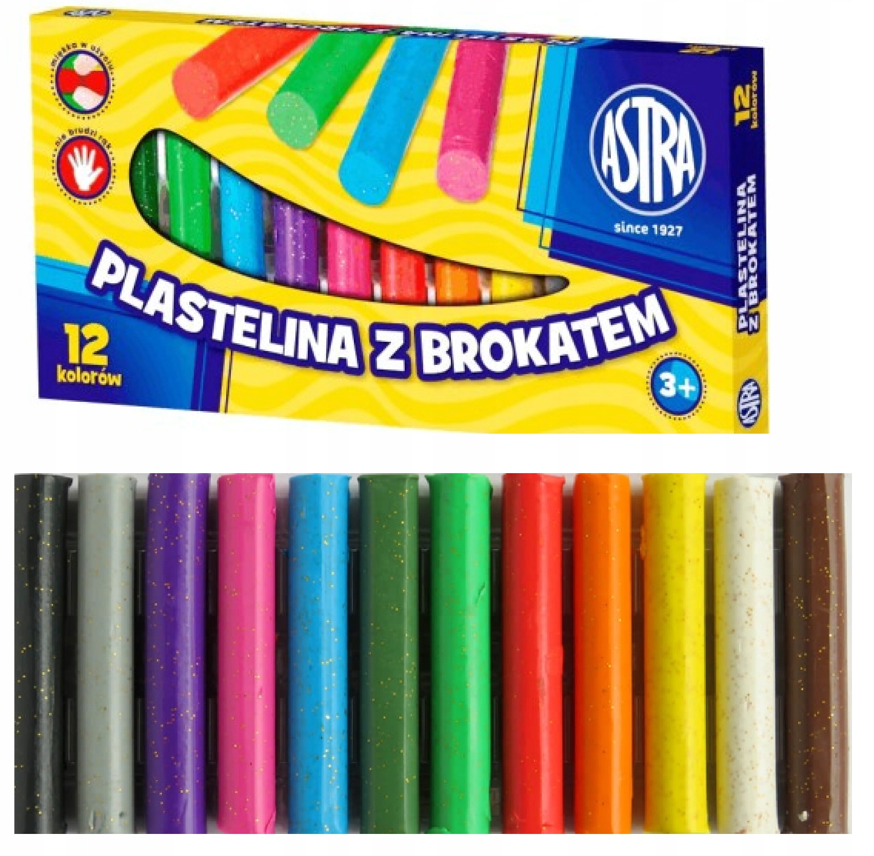 

Astra Plastelina Z Brokatem 12 Kol.