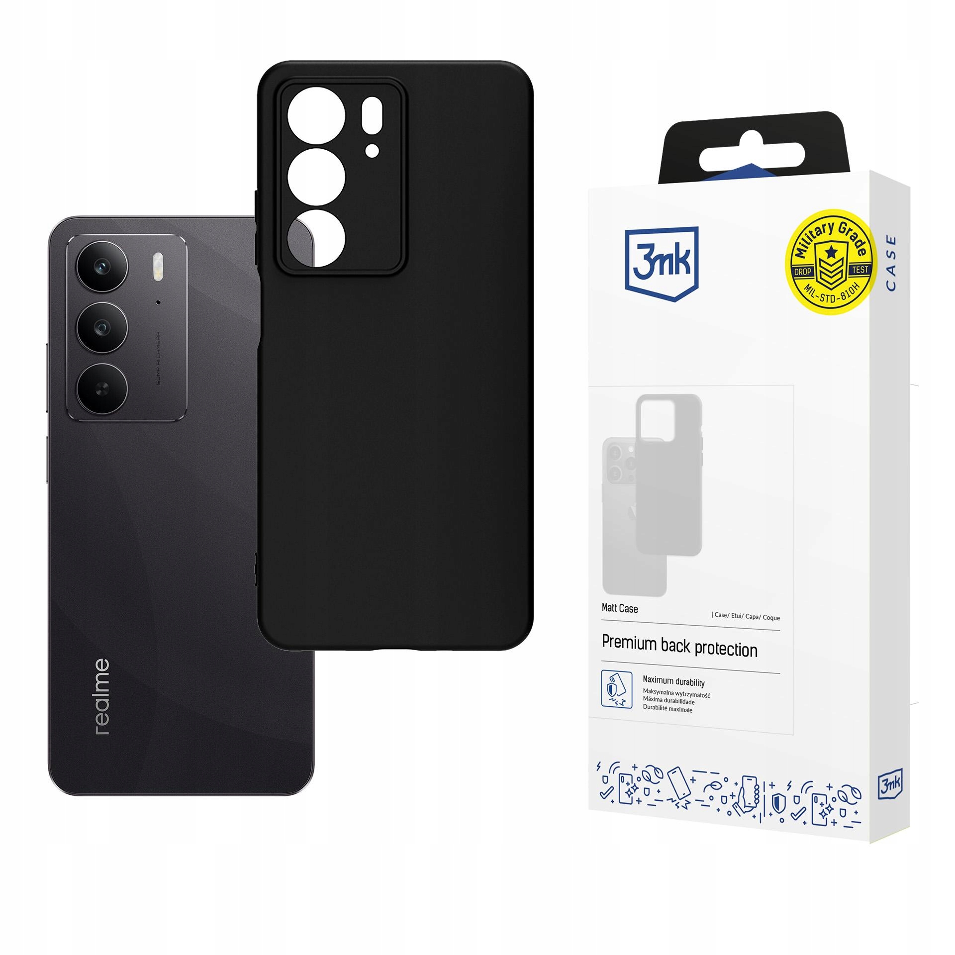 3MK Matt Case Do Realme C75 Ochrona Ekranu I Obudowy Z Powłoką Antypoślinną