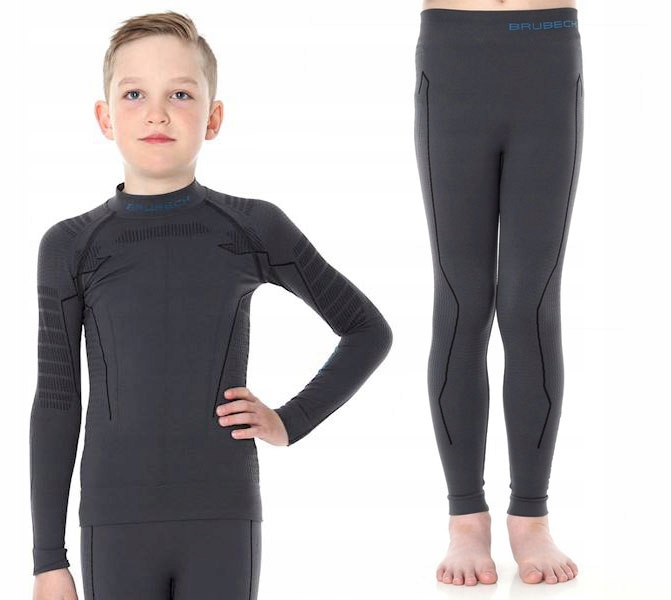 Komplet odzieży termoaktywnej junior Brubeck Thermo grafit 128/134