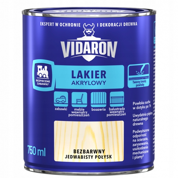 

Vidaron Lakier akrylowy do drewna 0,75l Połysk