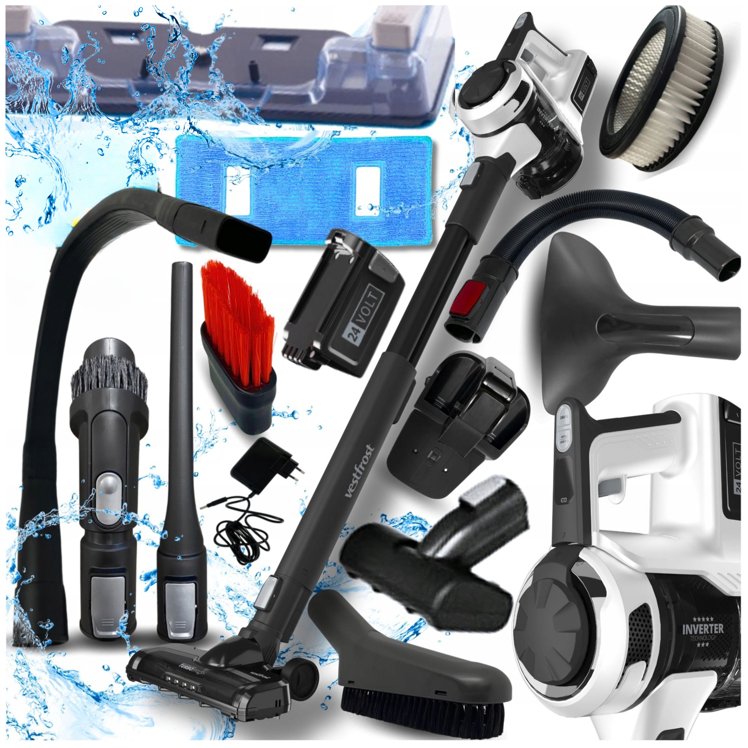 Vysavač Vestfrost VF-VM4301WG s funkcí mytí mopu Turbo XL