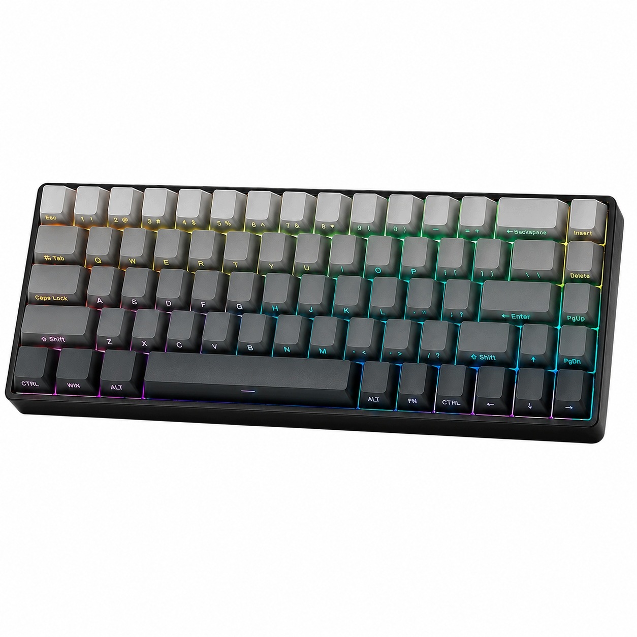 Mechanická klávesnice Teefy TF68 bezdrátová herní Rgb 68% šedá
