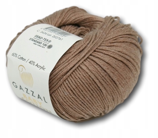 Włóczka Gazzal Baby Cotton 3434 kawowy brąz