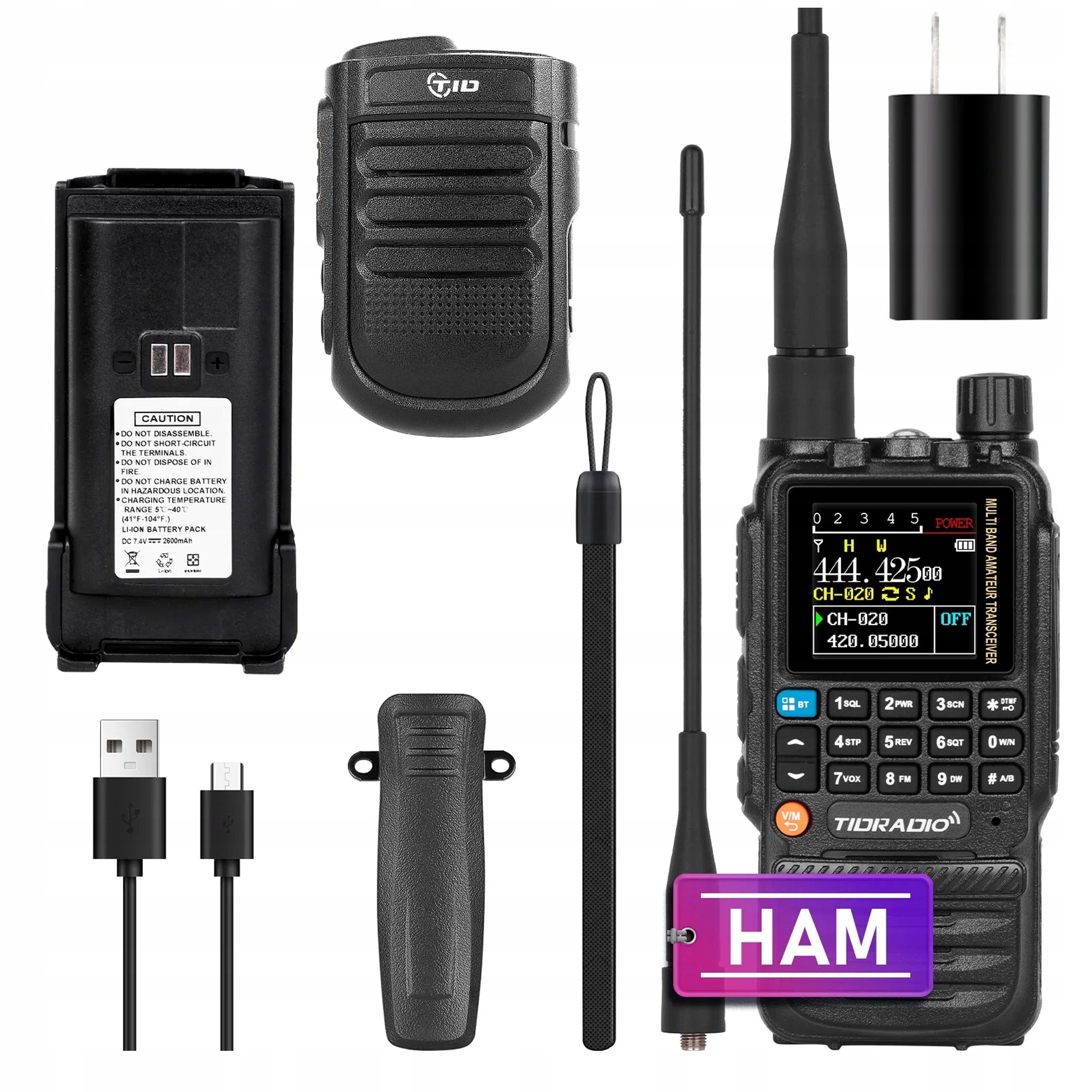 Zestaw: TIDRadio H3 Plus 5W Mikrofonogłośnik Bt TIDRadio TD-LYSM01