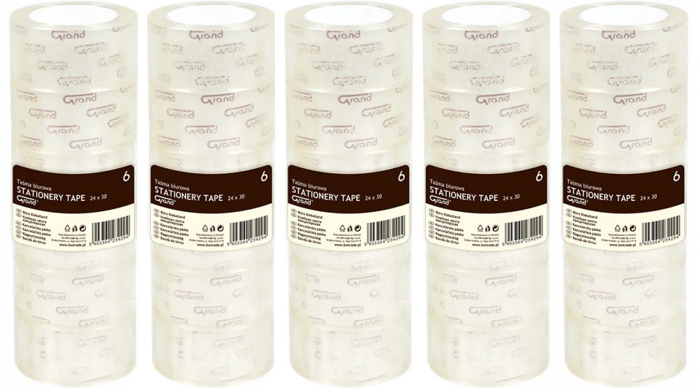 

Taśma klejąca Grand 24mm 30yd przezroczysty x 30