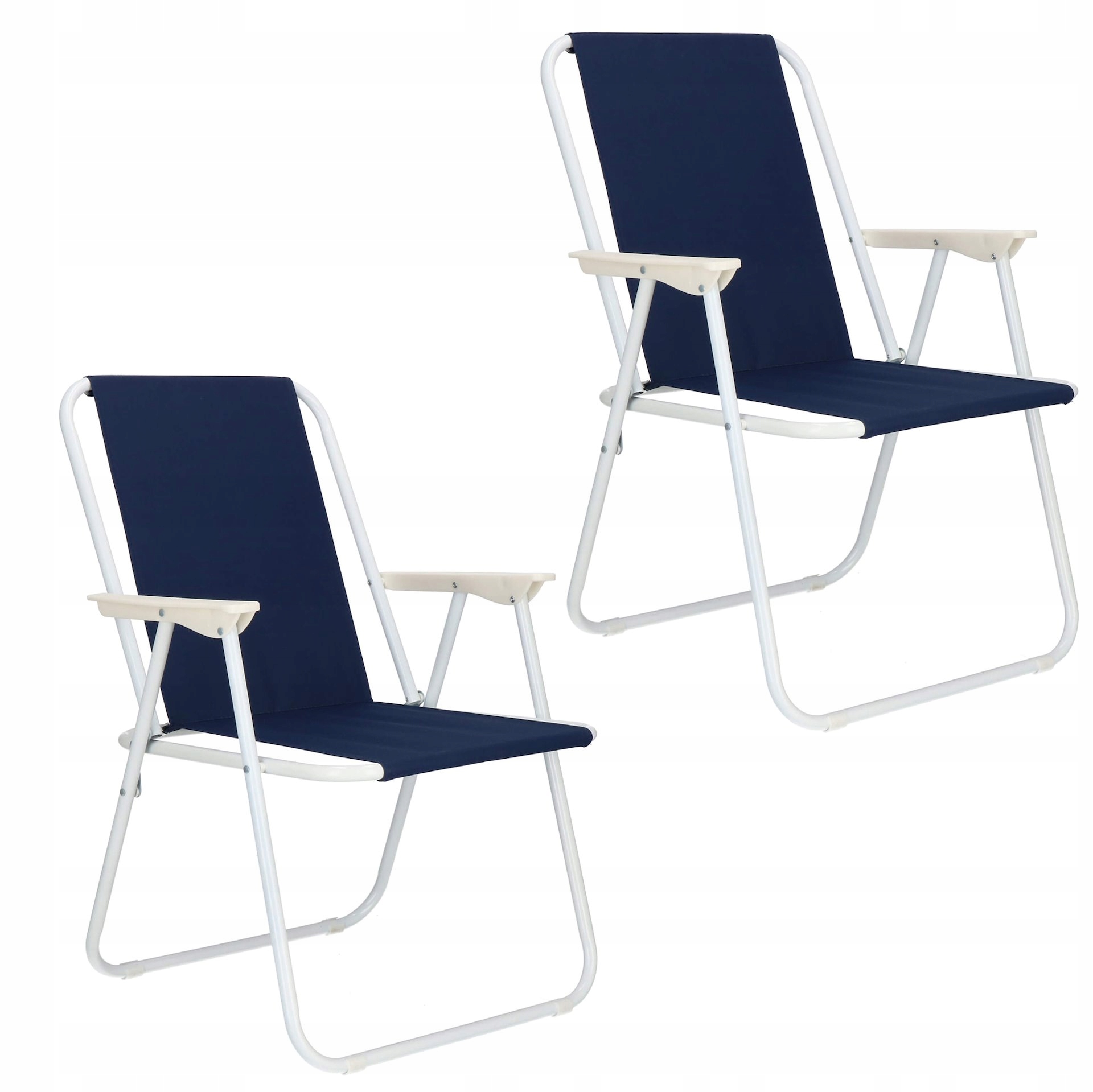 2x Skládací Plážové Turistické Křeslo Rybářské Křeslo Lehátko Balkon Terasa