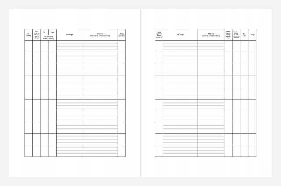 Interdruk DZIENNIK KORESPONDENCYJNY A4 192 70G Typ brulion