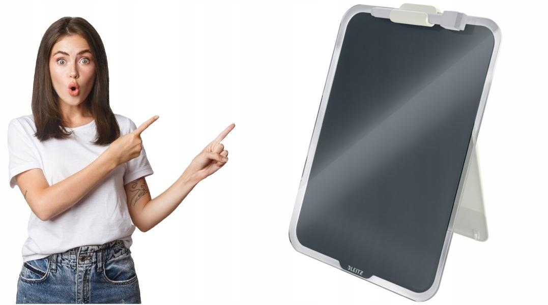 Notatnik szklany na biurko Leitz Cosy szary