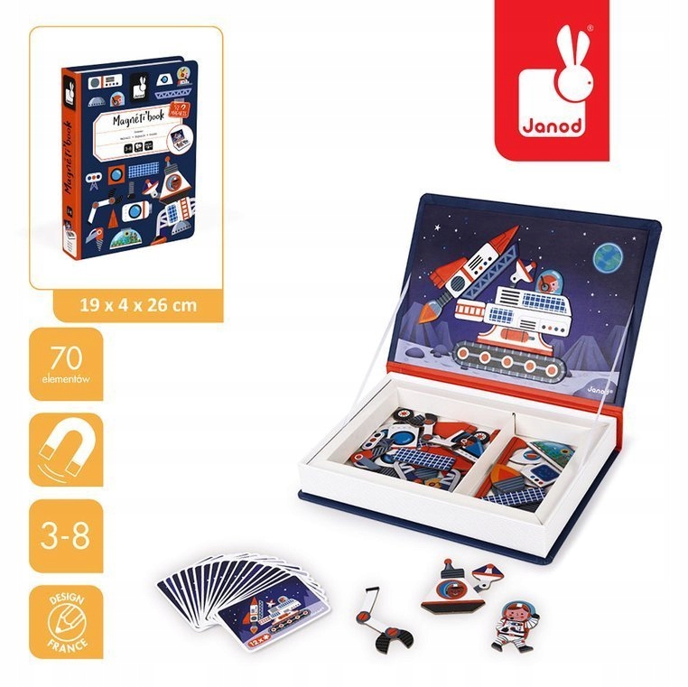 JANOD MAGNETIBOOK KOSMOS Układanka magnetyczna Kod producenta J02589