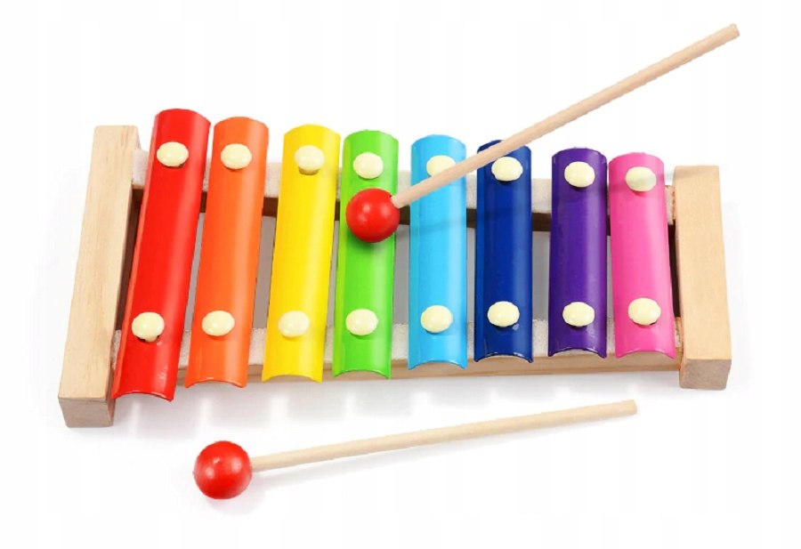 CYMBAŁKI DREWNIANE DLA DZIECKA KOLOROWE EDUKACYJNE CE Rodzaj cymbałki