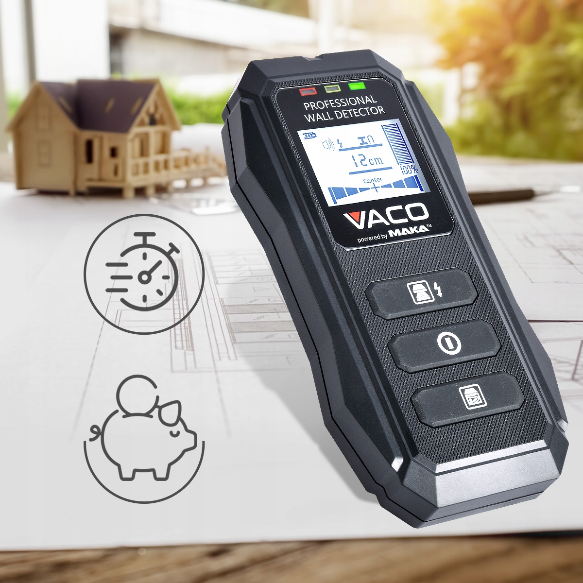 WYKRYWACZ PRZEWODÓW Detektor napięcia METALI Drewna PROFILI Rur KABLI Stan opakowania oryginalne