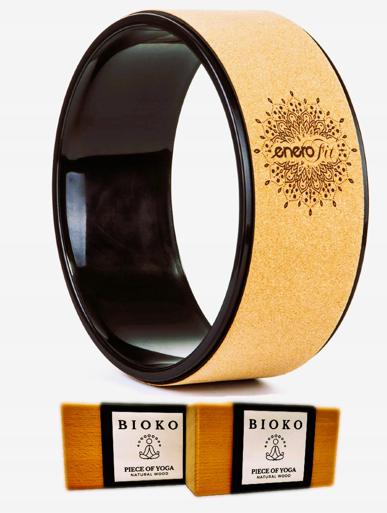 Klocek Kostka Blok Do Jogi 2szt. Kółko Do Ćwiczeń Jogi Wałek Roller Eko