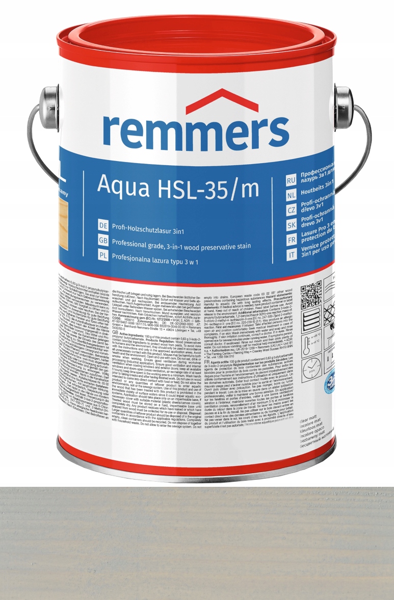 Remmers HSL-36/m Vodní lazura na dřevo 2,5L Stříbrná