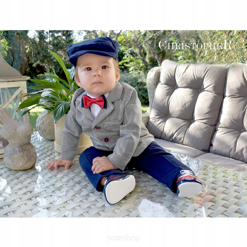 Garnitur Chłopięcy do Chrztu Christopher rozmiar 80