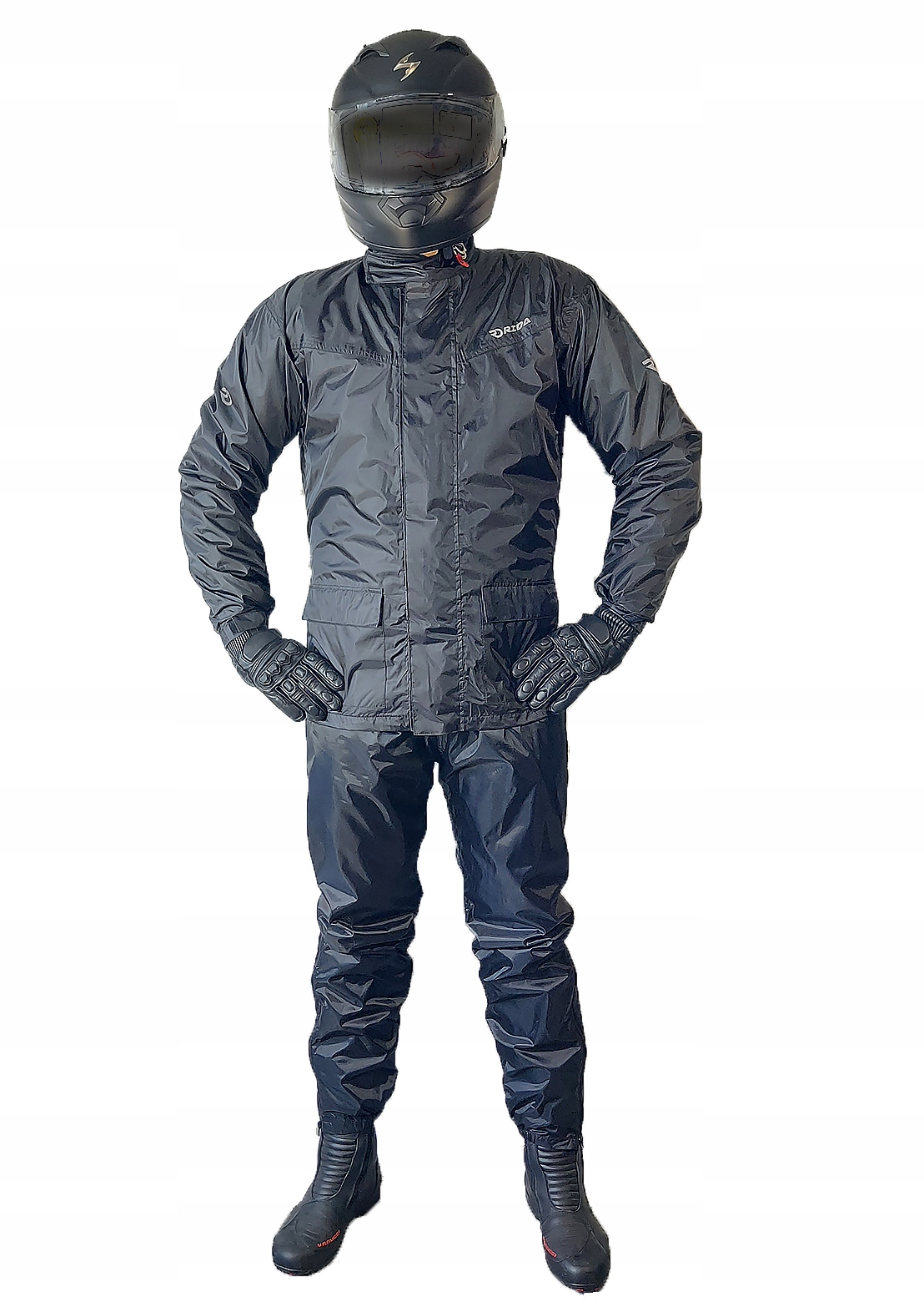 Rida Motocyklová kombinéza proti dešti, voděodolná, černá, XXL