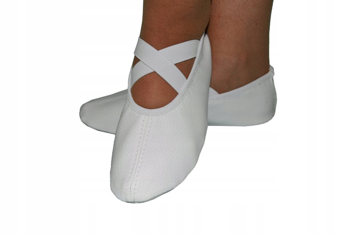 BALETKI BALERINKI TANIEC FITNESS RYTMIKA 30 BIAŁE