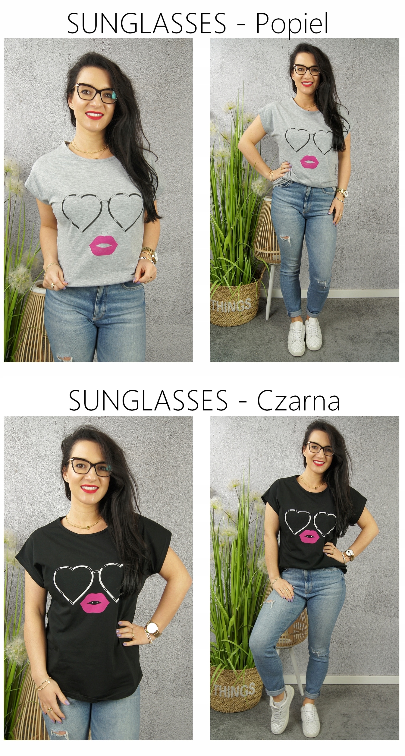 BLUZKA koszulka KOBIECY TSHIRT TOP LYCRA WZORY, L Marka Distribution4you