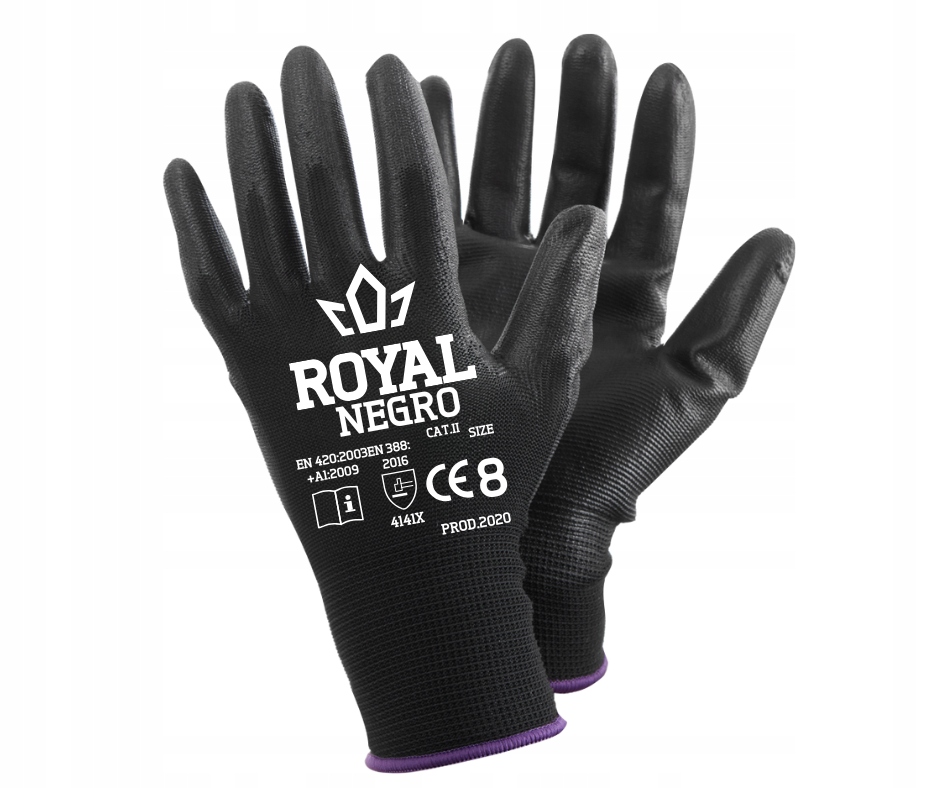 Pracovní rukavice, ochranné, se stahovací šňůrkou, porézní polyuretan, XXL 300 párů
