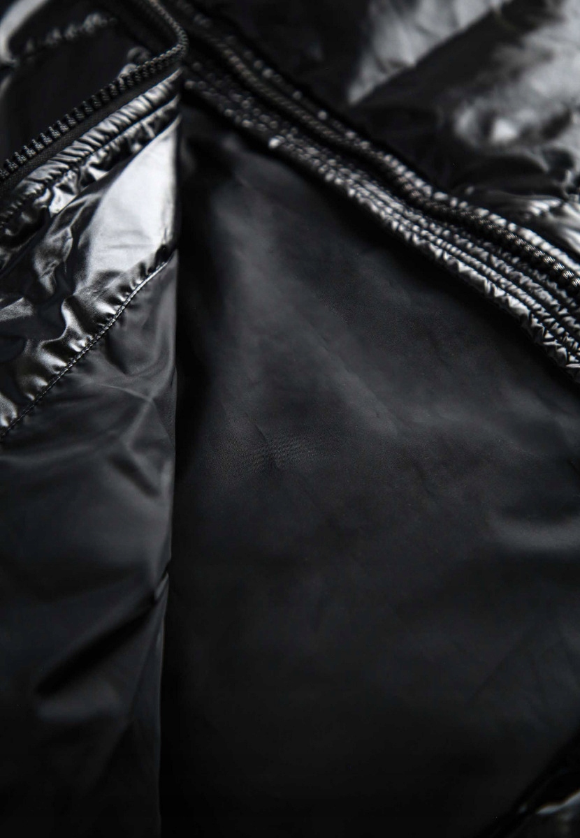 DAMSKA DŁUGA BŁYSZCZĄCA KURTKA VOLCANO J-BLANC XL Rękaw długi rękaw