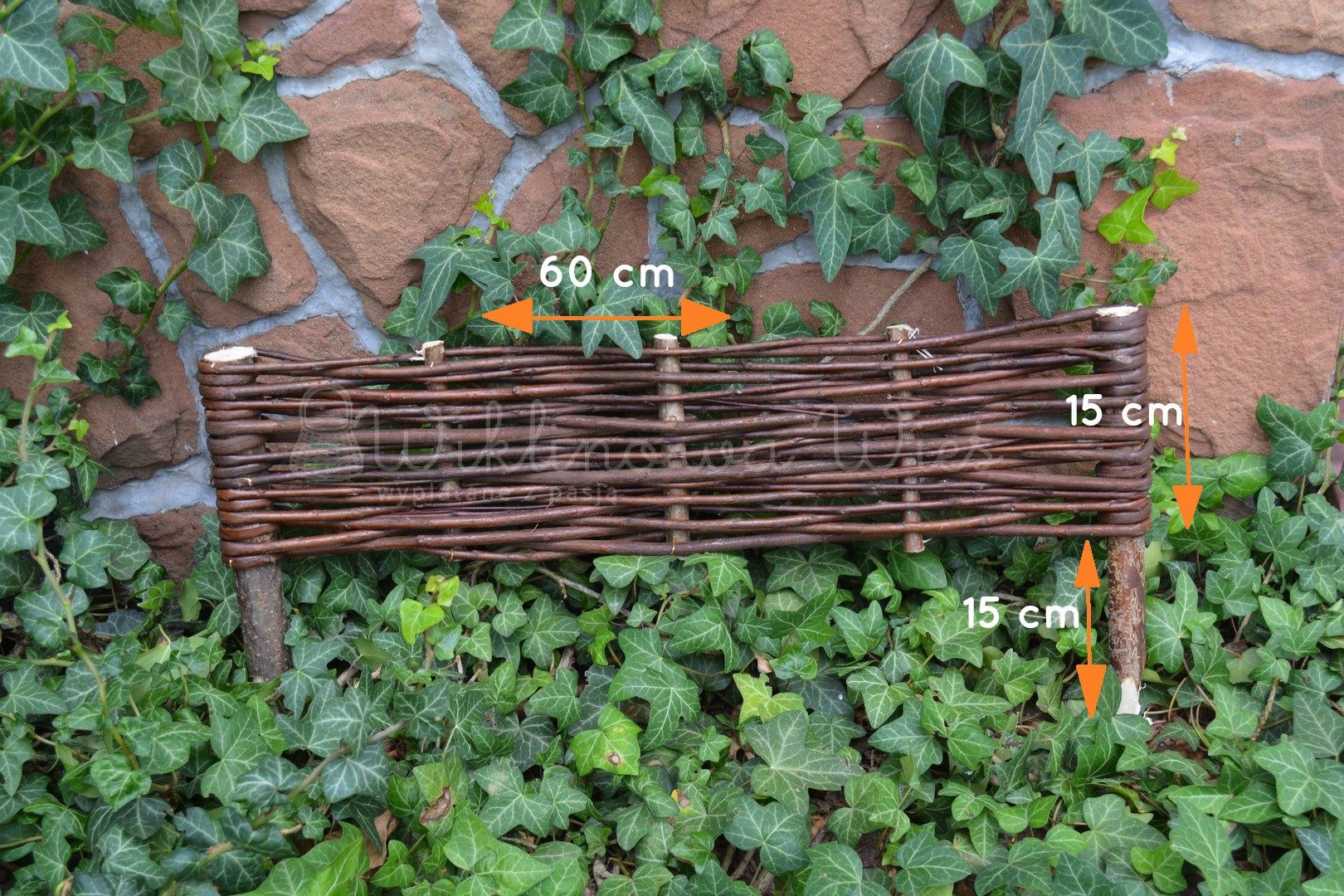 PALISADA WIKLINOWA 15/60 płotek obrzeże z wikliny Rodzaj inny