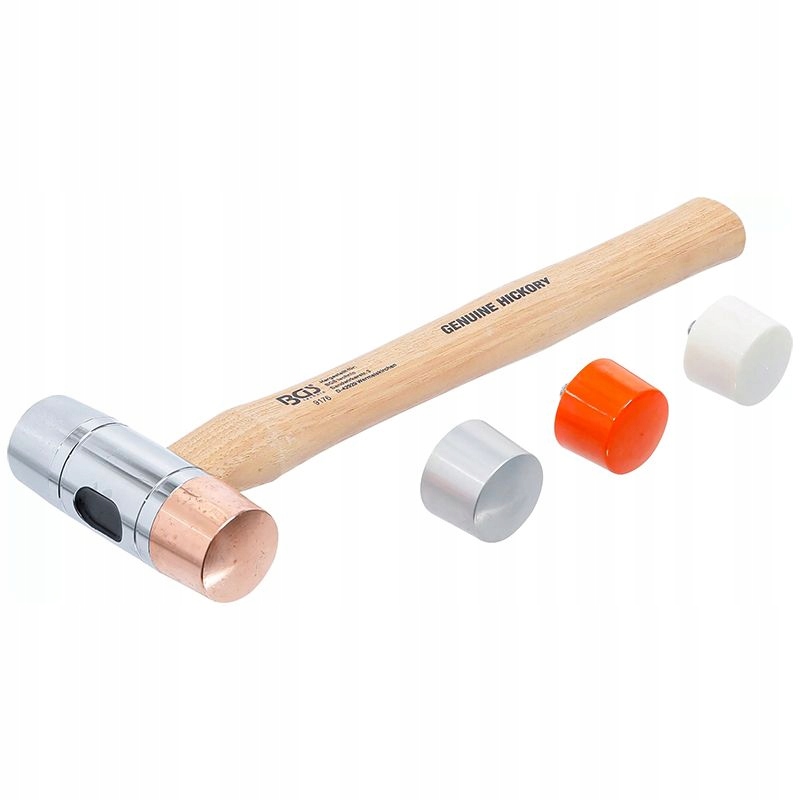 Kladivo s vyměnitelným ozubením Ø 35 mm, rukojeť z hikorového dřeva, Bgs 9176