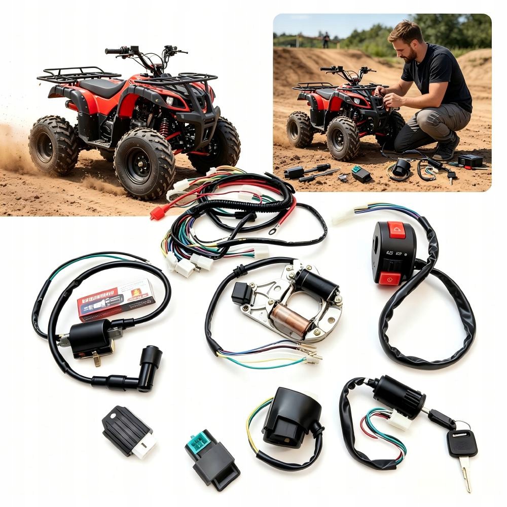Elektrická instalace A Svazek Stator Cívka Modul Atv Quad 110 125 komplet