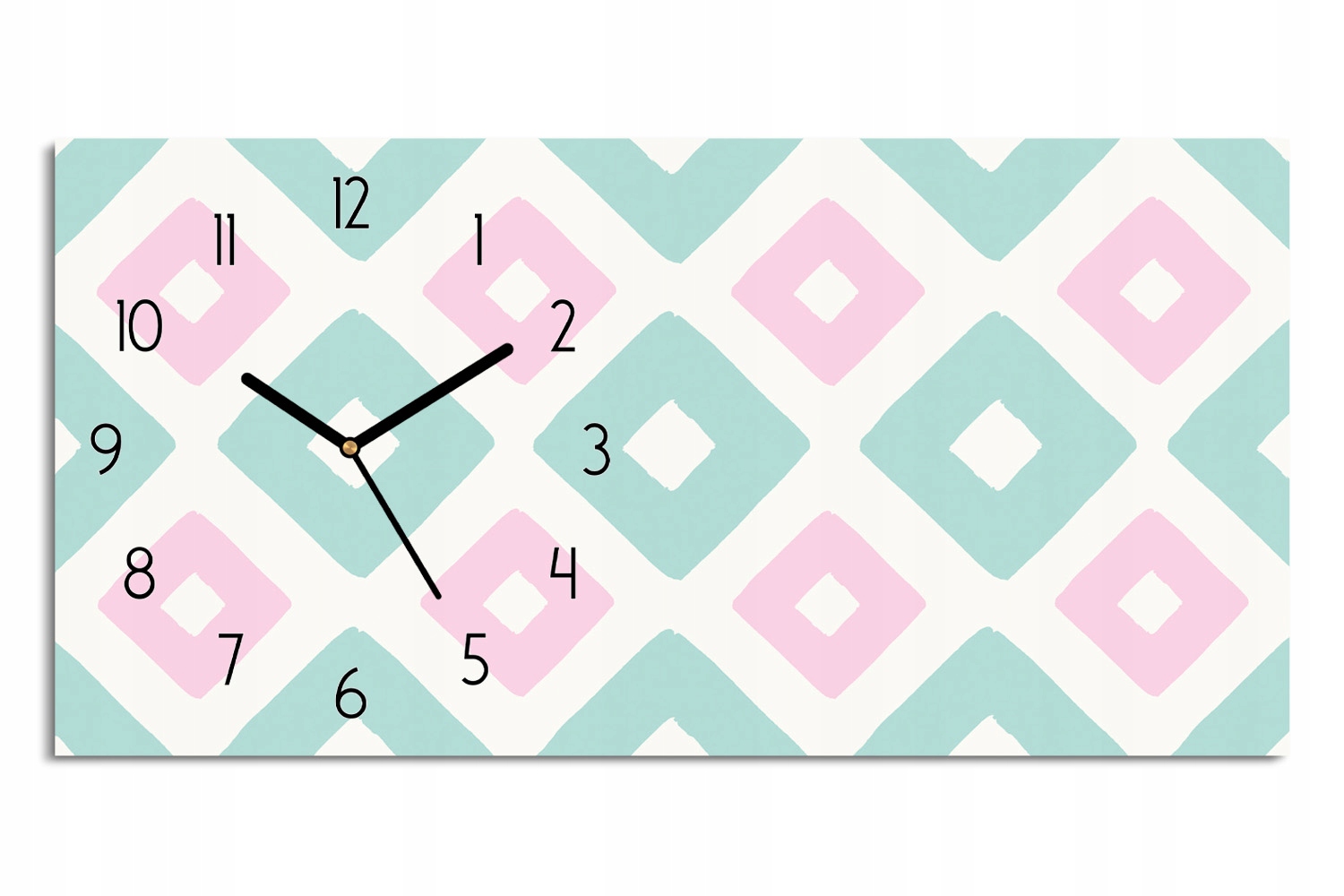 závěsné hodiny do kanceláře 60x30 Geometrie čtverce