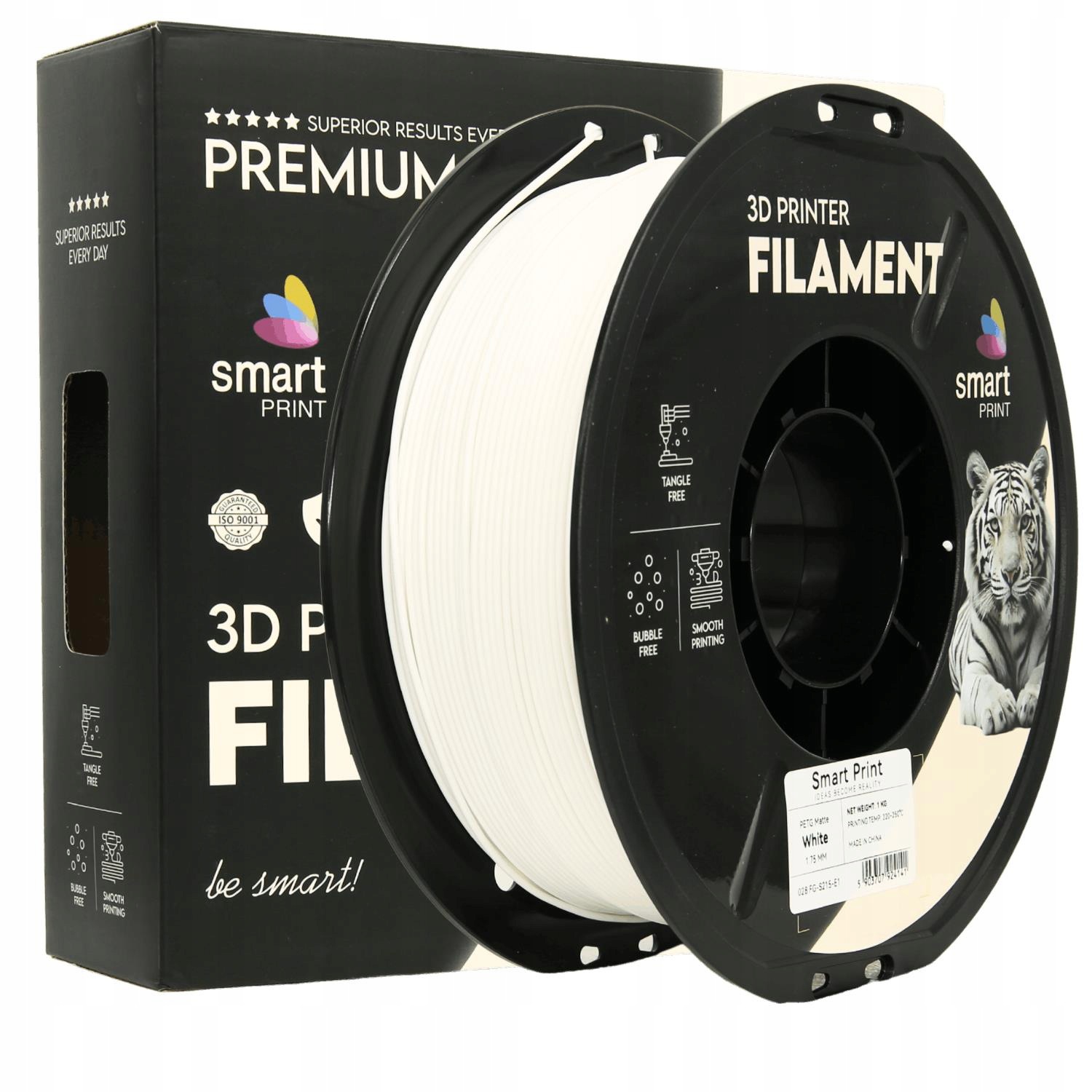 Filament Smart Print Petg Matte White Biały Mat 1,75mm 1kg