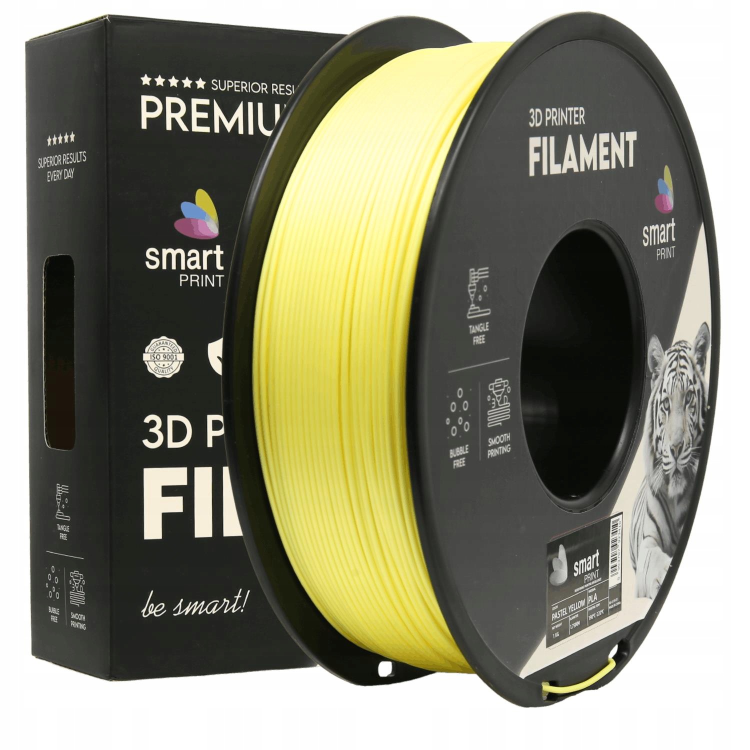 10 x Filament Smart Print Pla 1,75mm 1kg pastelowy żółty Pastel Yellow