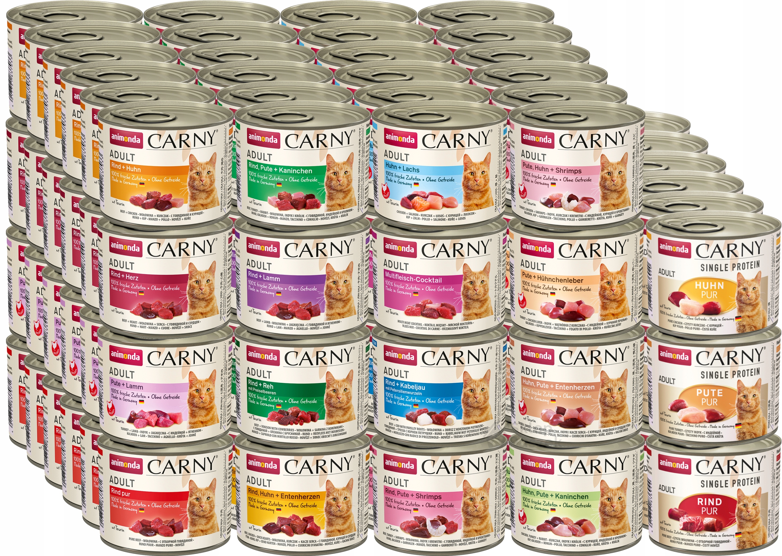 Animonda Kočka Carny Adult MIX 19 příchutí plechovka Set 114x200g