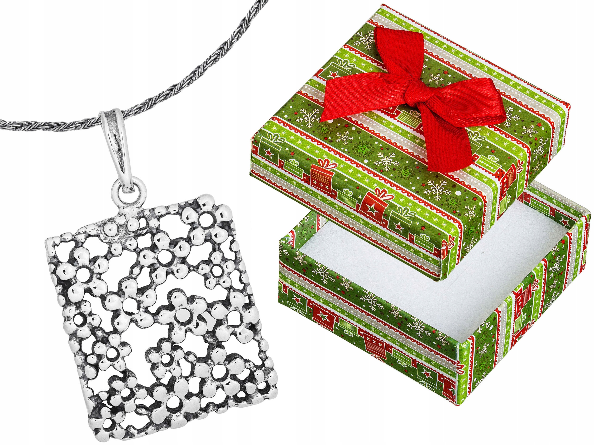 Krátký Stříbrný Oxidovaný Prolamovaný Dámský Náhrdelník Květiny Choker 38 Cm