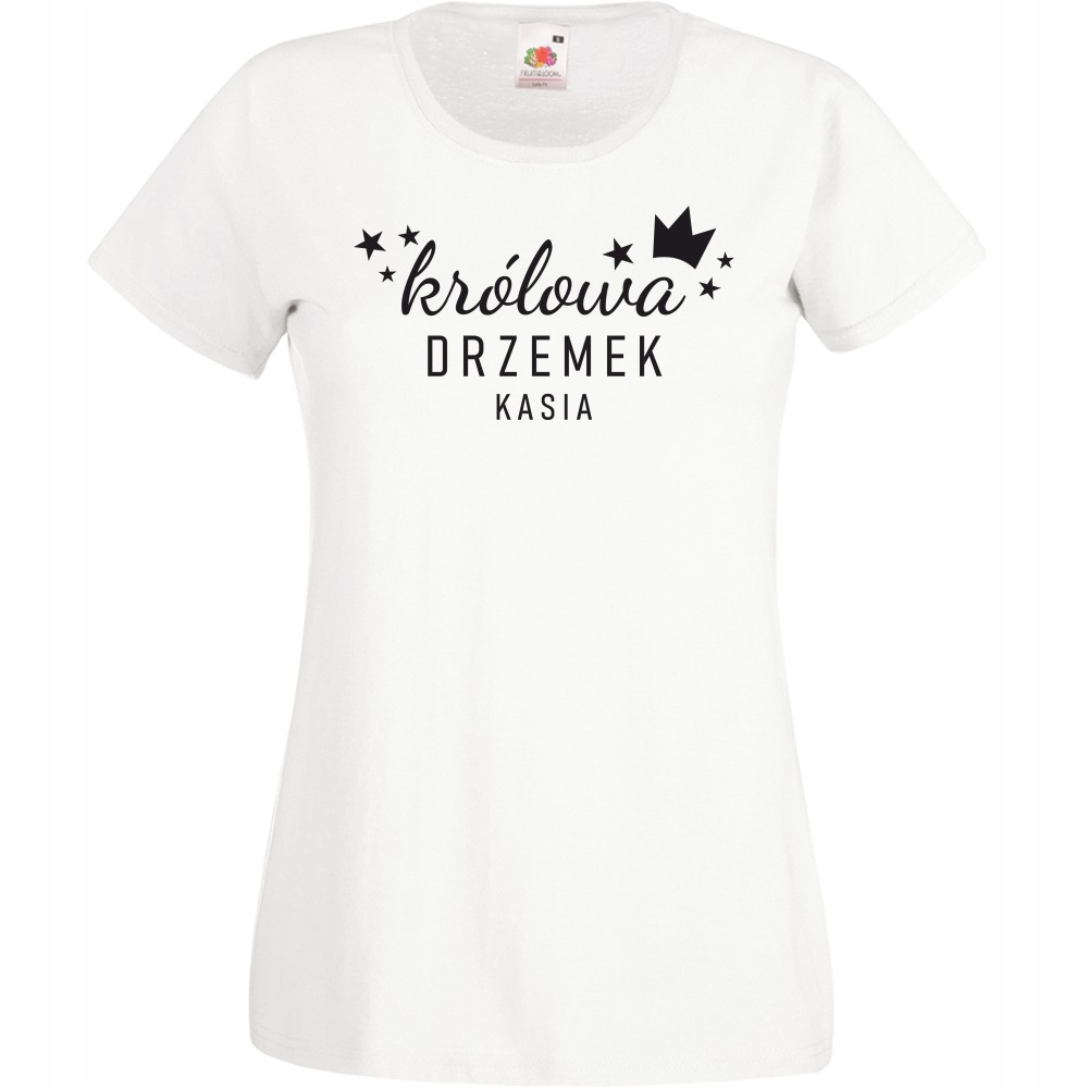 

Koszulka królowa drzemek prezent XL biała