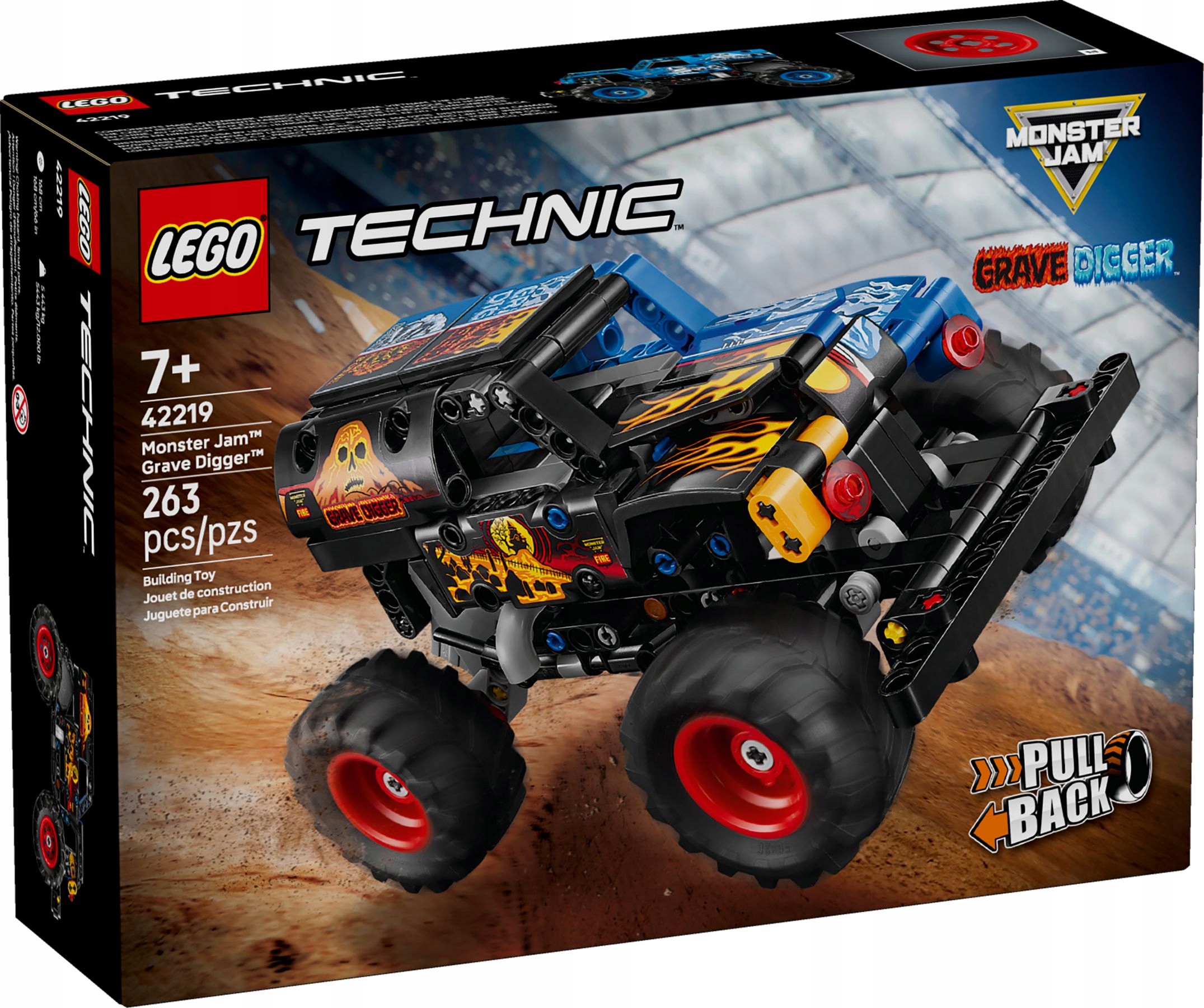 Lego Technic 42219 Monster Jam Grave Digger Oheň