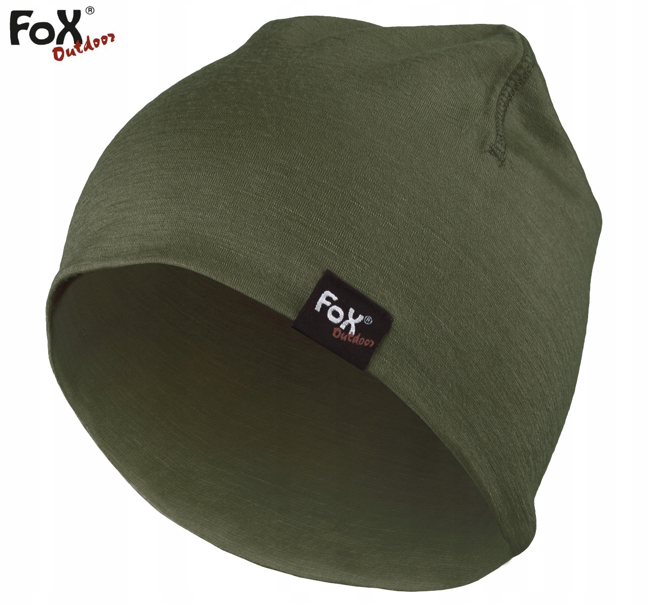 CZAPKA ZIMOWA WEŁNA MERINO TERMOAKTYWNA FOX OLIVE Odcień khaki