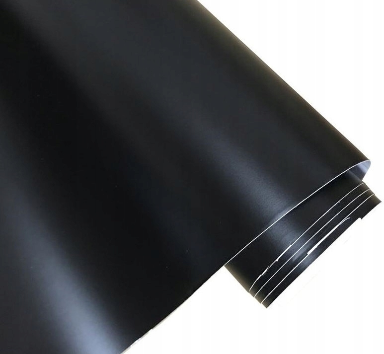 Folia Okleina CZARNA MAT MATOWA na słupki progi maskę kokpit KANALIK