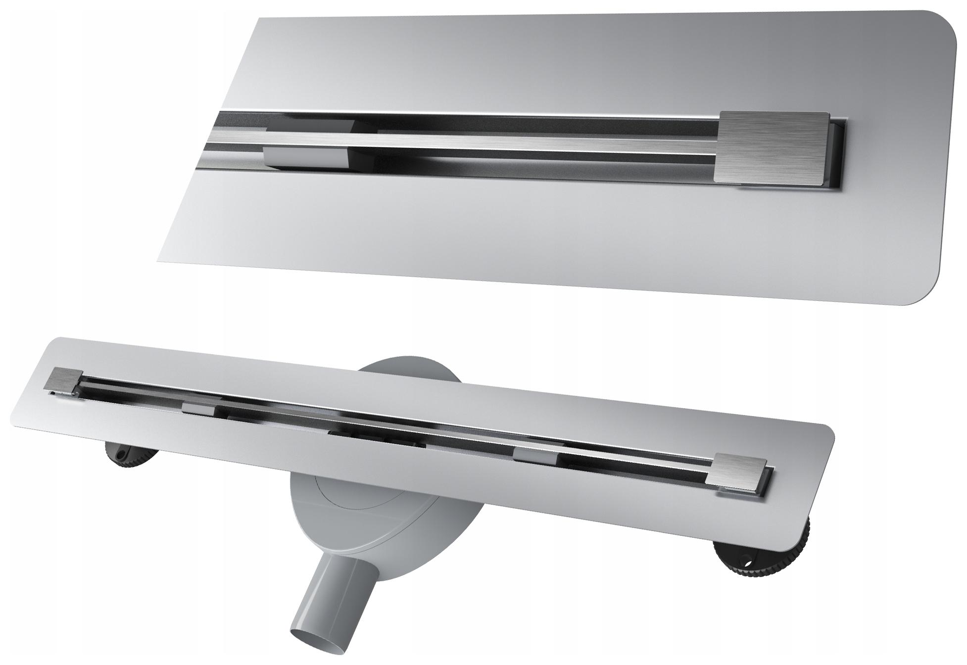 Lineárny Odtok Pod Dlažbu 60 cm Oceľový Sifón Sprchová Vanička Luno Inox