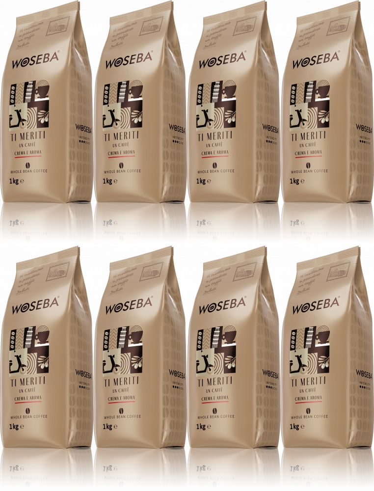Woseba Ti Meriti Crema Aroma 1kg kawa ziarnista x8