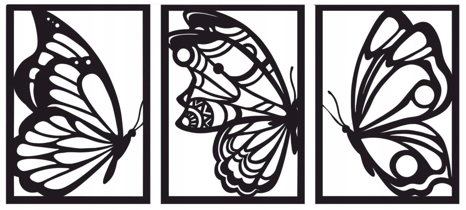 Obraz AŻUROWY Obrazy do salonu dekoracje scienne tryptyk Panele 3D 135cm