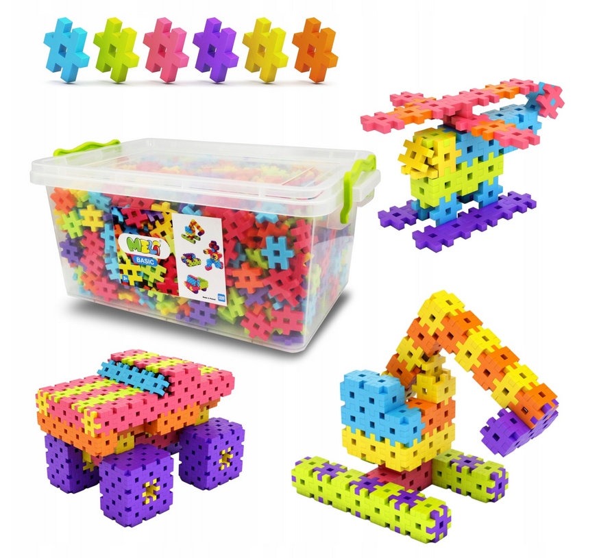 Meli Basic Edu 50018 Wafle Klocki 1200 elementów