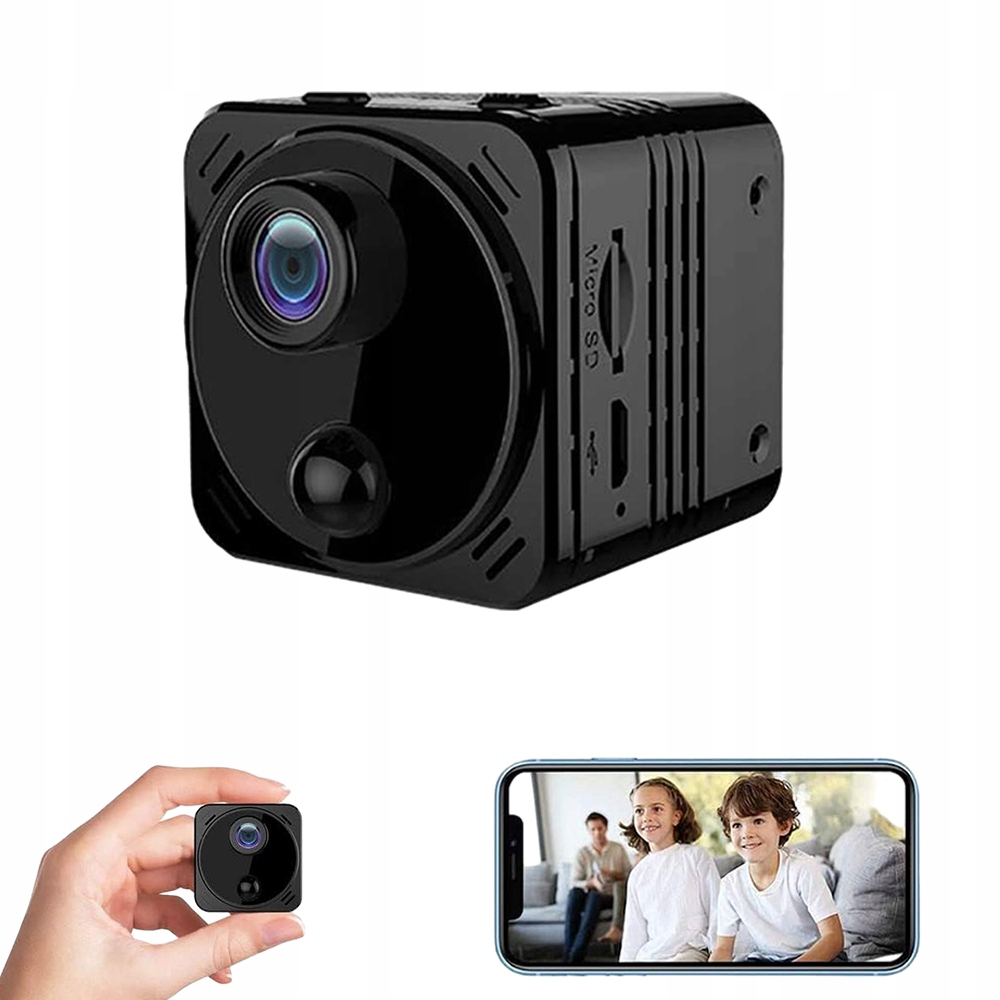 Mini Špionážní Kamera Smart Detekce Skrytá Kamera Malá Držák Wifi 4K