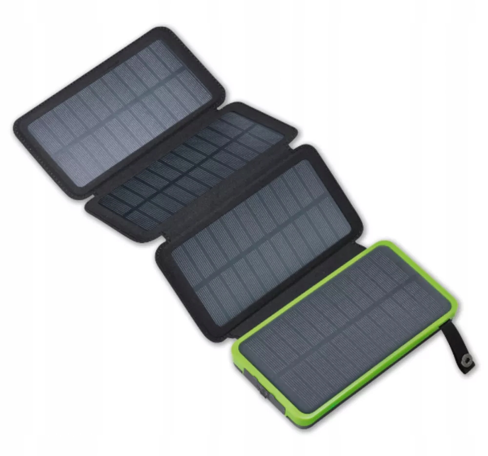Trekstone Solární Powerbanka P8-TS-PBSP 16000mAh, 4 Panely, 2x Usb, 1x Usb-c