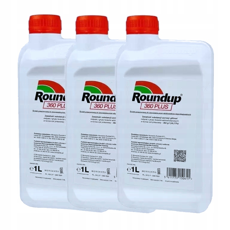 Roundup 360plus Glifosat 3x1L Preparat Na Chwasty Randap Oprysk Zestaw